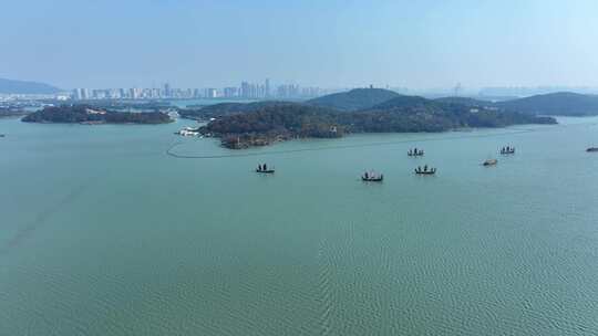 航拍无锡太湖鼋头渚风景区