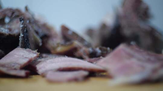 做饭切肉视频素材模板下载