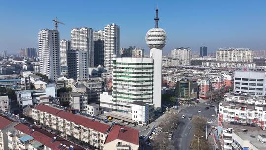 城市建筑群高空俯瞰 无为市 芜湖