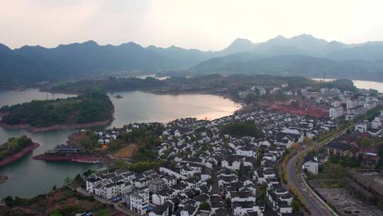 4k 航拍杭州千岛湖山水风景区