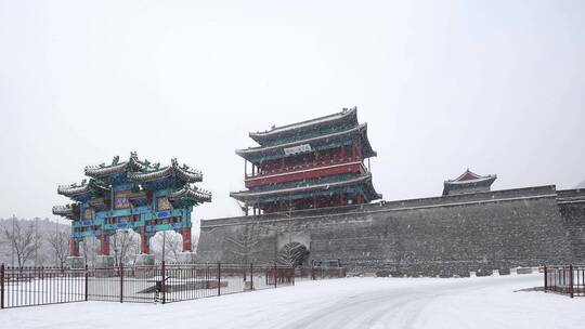 北京居庸关长城雪景拍摄