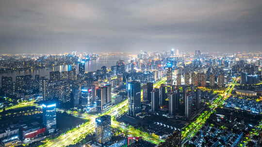 【延时】杭州阿里中心夜景