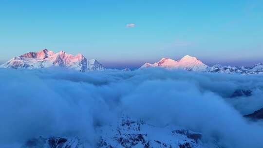 西藏日喀则珠峰东坡嘎玛沟喜马拉雅山脉合集视频素材模板下载