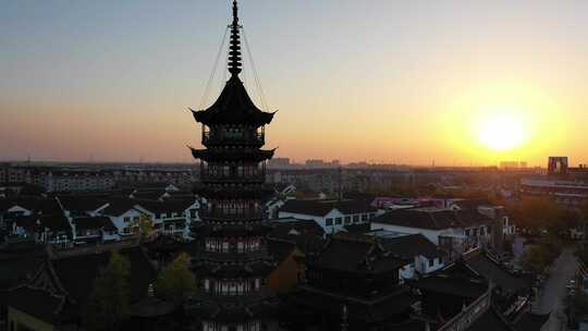 上海松江西林寺塔航拍