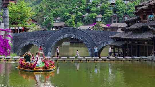 4k贵州兴义峰林布依景区民族文化演出