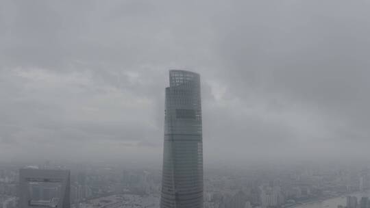 城市航拍 上海 外滩 黄浦江