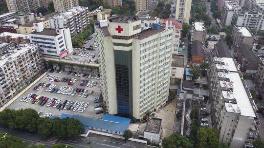 航拍湖北宜昌西陵区城区建设