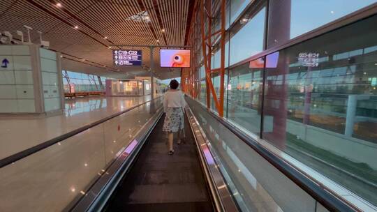 北京首都国际机场T3航站楼候机厅视频素材模板下载