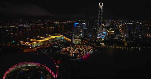 苏州城市地标夜景