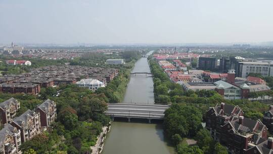 上海美兰湖别墅区4K航拍原素材