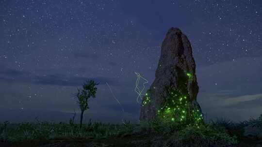 北极光 星空延时视频素材模板下载