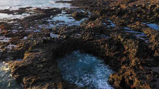 海洋，海岸，地层，岩石