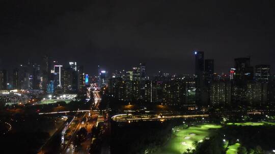 航拍自然风光古建筑夜景