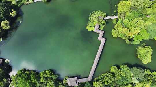 杭州西湖景区浴鹄湾 霁虹桥视频素材模板下载