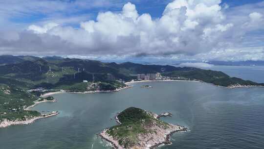 海上岛屿海岛大海蓝色海洋风景航拍