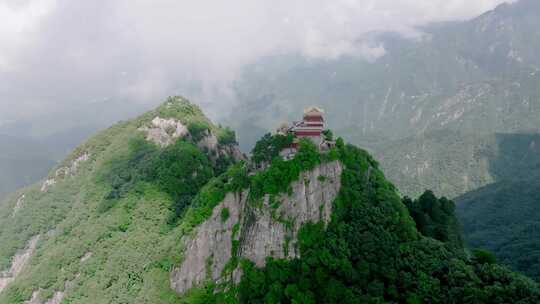 航拍南五台景区云海景观