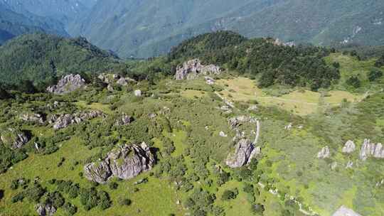 神农架神农顶风景区航拍原始素材