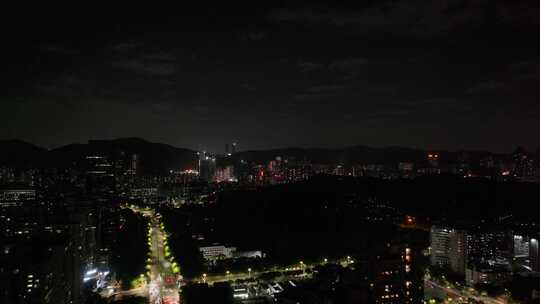 深圳福田区CBD夜景航拍