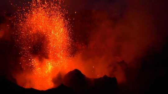 火山，火山，斯特龙博利，岩浆