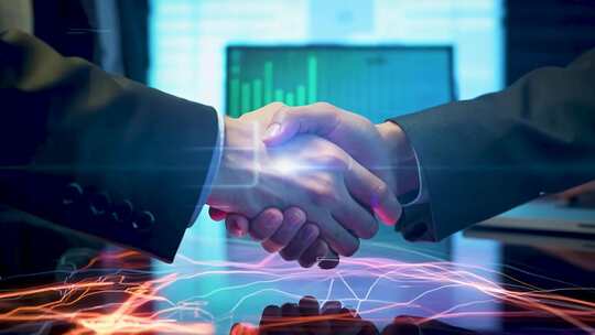 商务人士签约合作握手