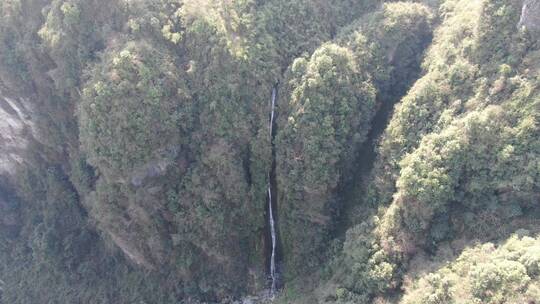 航拍大山峡谷山峰