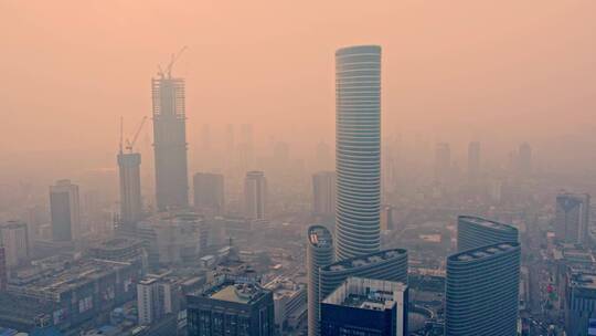 摩天楼建造 城市雾霾