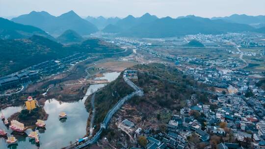 青岩古镇城墙延时