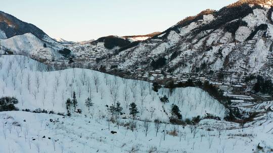 清凉峰国家级自然保护区雪景风光航拍