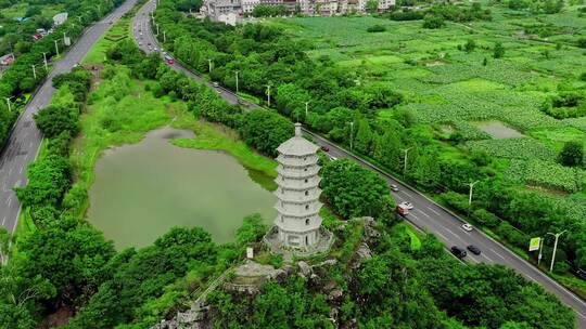 广西桂林象鼻山景区航拍