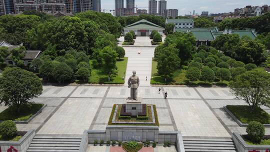 湖南长沙望城雷锋纪念馆雷锋故居航拍