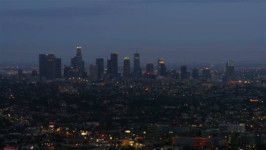 夜晚的洛杉矶城市景象
