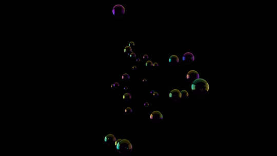 彩色泡泡发射透明通道叠加模式视频素材