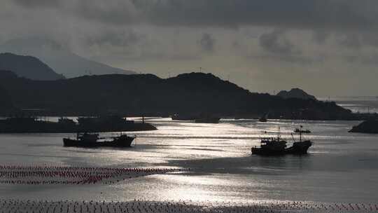 福建霞浦清晨日出航拍