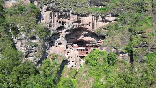 福建泰宁大金湖景区甘露岩寺航拍