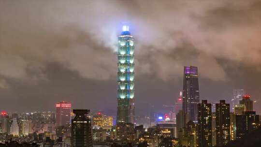 台湾台北101大厦延时摄影