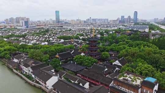 苏州寒山寺航拍