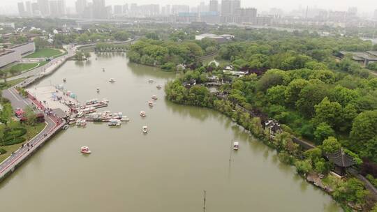 江西南昌八大三人梅湖景区航拍