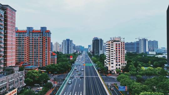 曹宝路沪闵高架路航拍