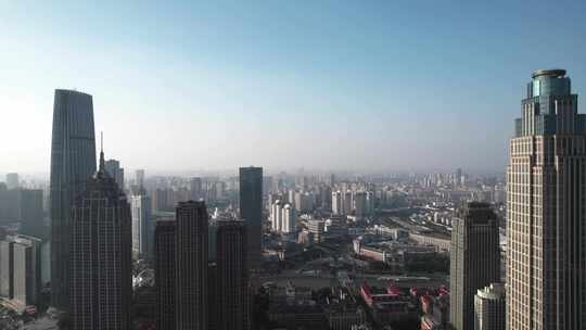 天津海河风景线城市建筑风光航拍