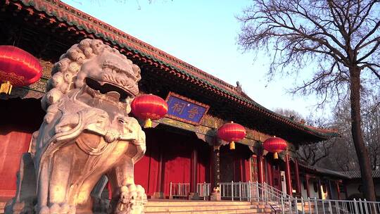 实拍太原晋祠胜境古建筑群寺庙博物馆风景区