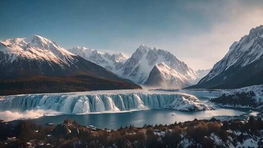 雪山自然风光全景