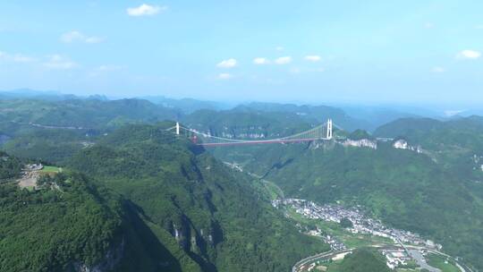 4K航拍湘西吉首矮寨大桥视频素材模板下载