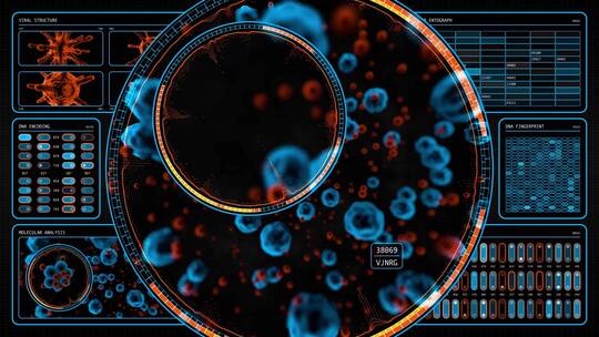 生物蓝色科技HUD屏幕节目医疗大数据