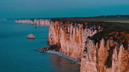 Etretat，诺曼底，海岸，海