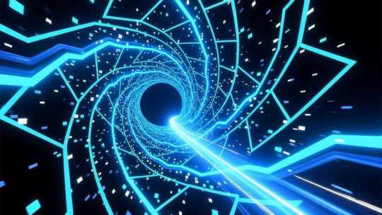 穿梭未来科技光线时空隧道4K