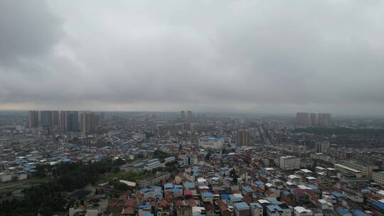 城市上空航拍