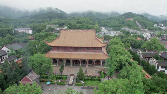 航拍南岳大庙景区 中国南方最大佛教圣地