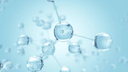 抽象分子化学结构高端医学美容护肤动态素材