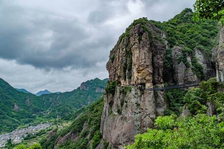 浙江温州雁荡山风光灵岩方洞风景延时