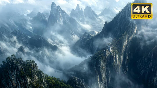 秦岭太白山壮丽山川云海群峰祖国大好河山